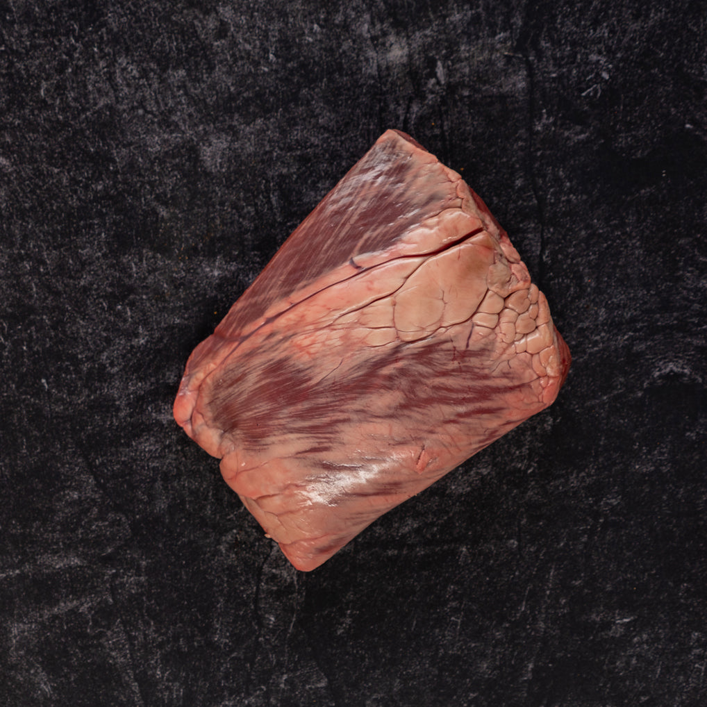 Whole beef heart on slab